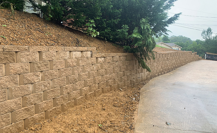 Image of a retaining wall