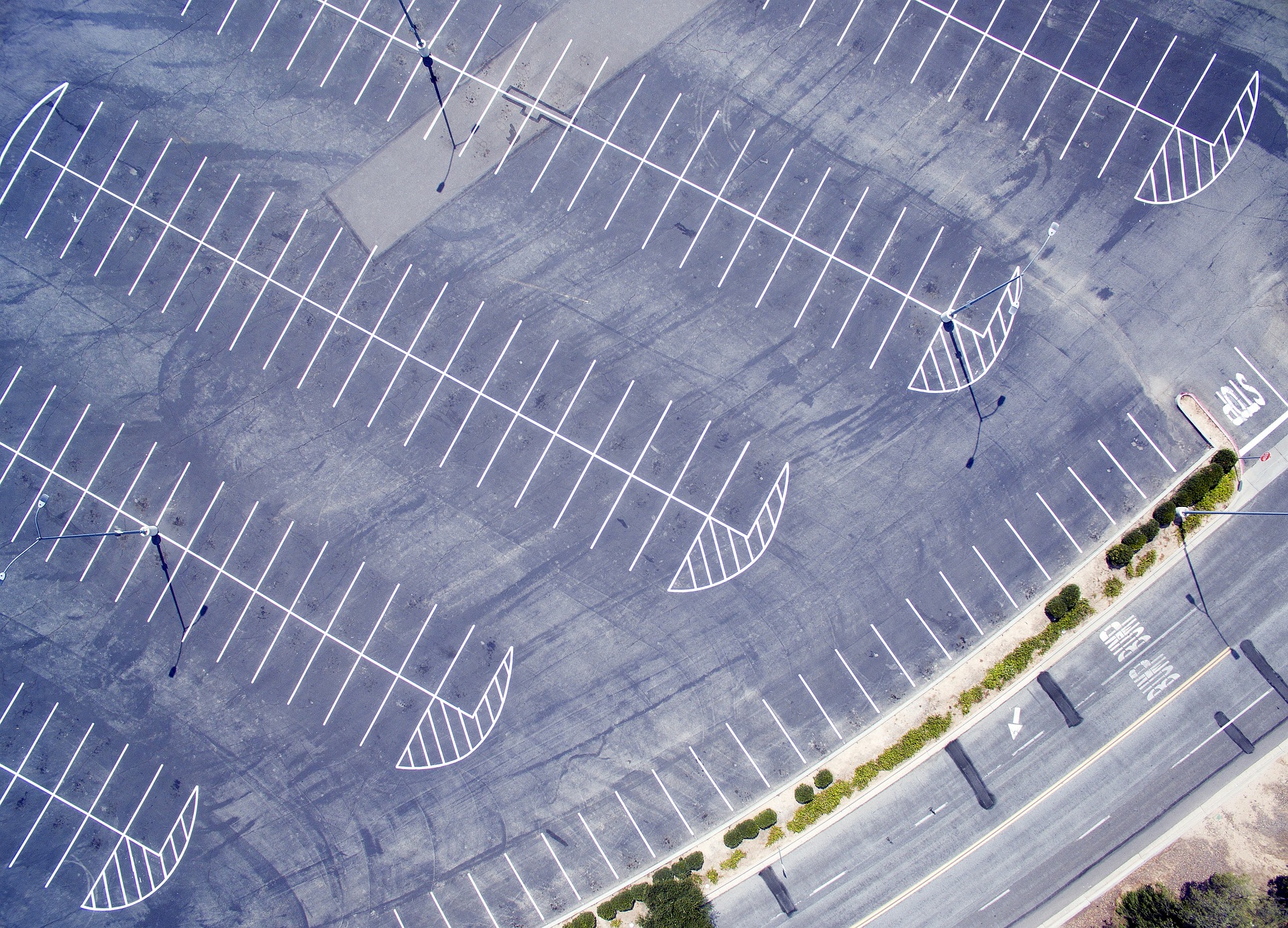 Image of parking lot stripes